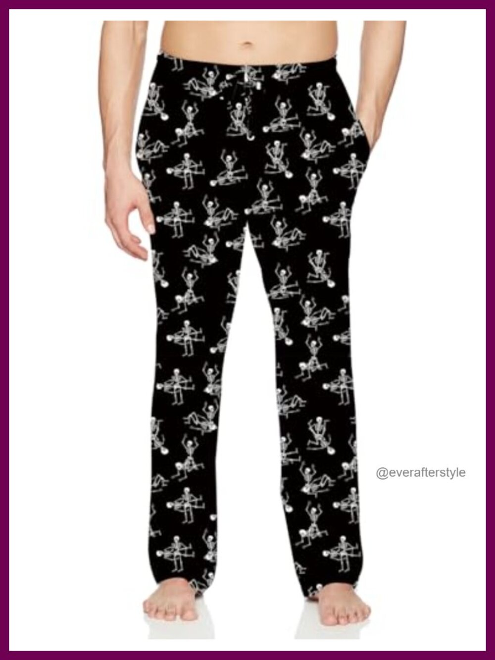 TUONROAD Mens Christmas Pajama Jogger Loose Lounge Sleepwear Pant